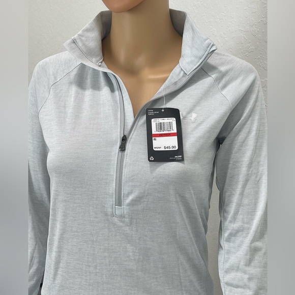 XS Under Armor Silver Long Sleeve Top for Running - Picture 7 of 11